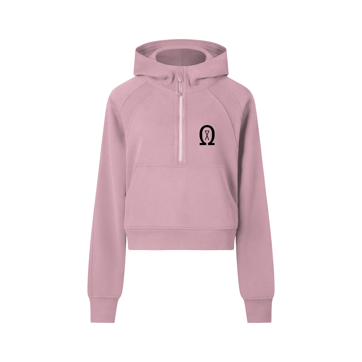 Cropped Half-Zip Hoodie